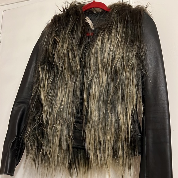 What Goes Around Comes Around Goat Fur Leather Jacket - Picture 3 of 10